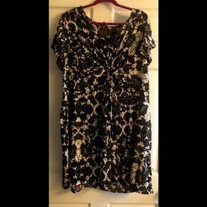 Black & White Daisy Fuentes Mini Dress - 3X